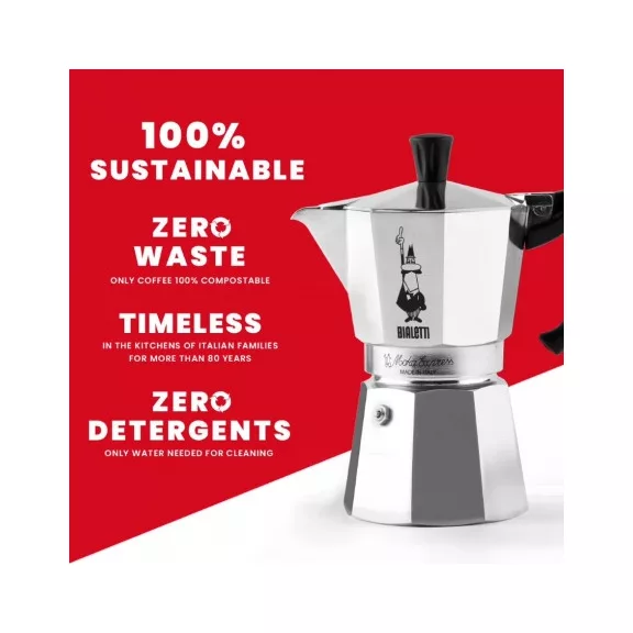 Bialetti Moka Express kotyogós kávéfőző, 6 személyes Bialetti Moka Express kotyogós kávéfőző, 6 személyes