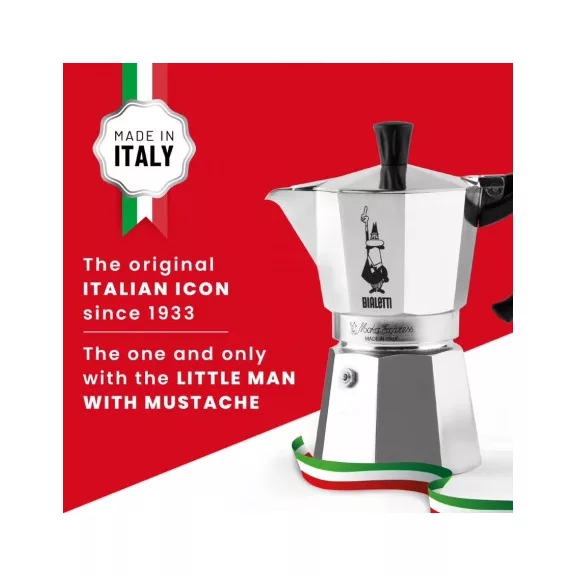 Bialetti Moka Express kotyogós kávéfőző, 2 személyes Bialetti Moka Express kotyogós kávéfőző, 2 személyes