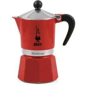 Bialetti Rainbow Piros kotyogós kávéfőző, 3 személyes
