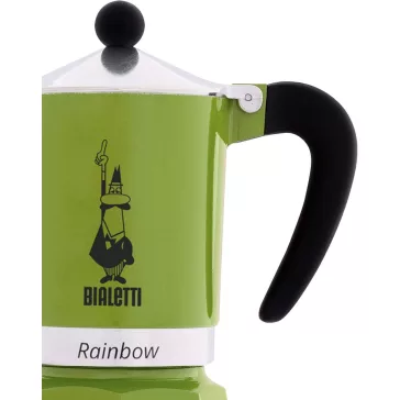Bialetti Rainbow Zöld kotyogós kávéfőző, 1 személyes