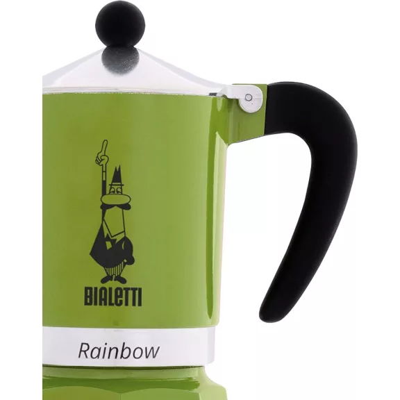 Bialetti Rainbow Zöld kotyogós kávéfőző, 1 személyes Bialetti Rainbow Zöld kotyogós kávéfőző, 1 személyes