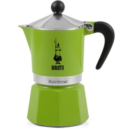 Bialetti Rainbow Zöld kotyogós kávéfőző, 3 személyes