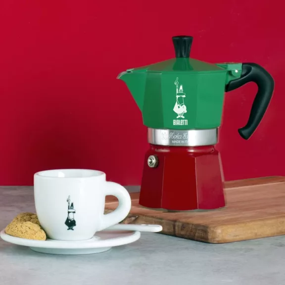 Bialetti Moka Express Tricolore kotyogós kávéfőző, 3 személyes Bialetti Moka Express Tricolore kotyogós kávéfőző, 3 személyes