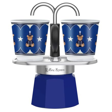 Bialetti Karácsonyi Maci Mini Express kotyogós kávéfőző, 2 személyes