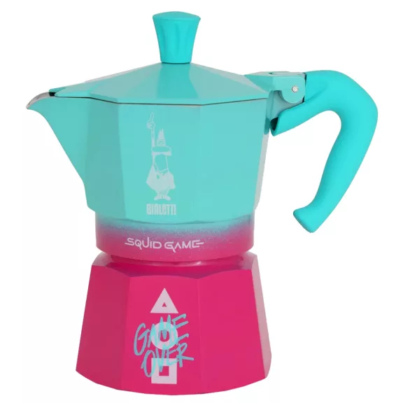 Bialetti Squid Game Moka Express kotyogós kávéfőző, 3 személyes Bialetti Squid Game Moka Express kotyogós kávéfőző, 3 személyes