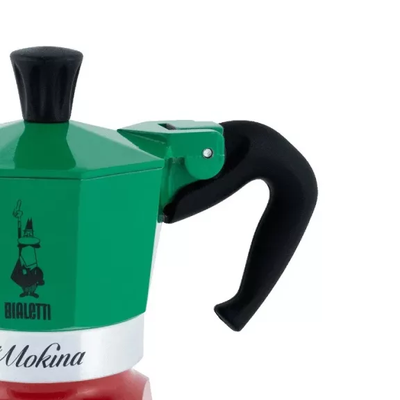 Bialetti La Mokina Tricolore kotyogós kávéfőző, 0,5 személyes