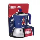 Bialetti Karácsonyi Maci Fiammetta Induction kék kotyogós kávéfőző, 4 személyes