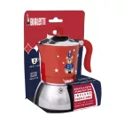 Bialetti Karácsonyi Maci Fiammetta Induction piros kotyogós kávéfőző, 4 személyes