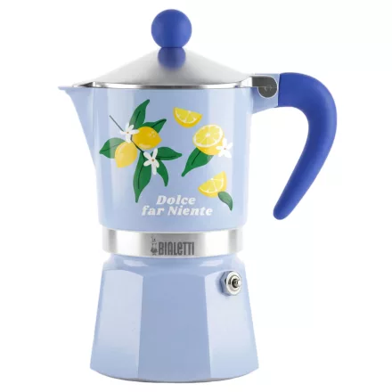 Bialetti Rainbow Citrom kotyogós kávéfőző, 3 személyes