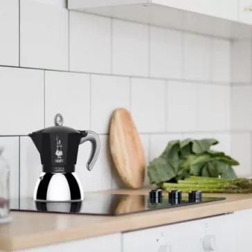   Bialetti Moka Induction kotyogós kávéfőző fekete, 6 személyes