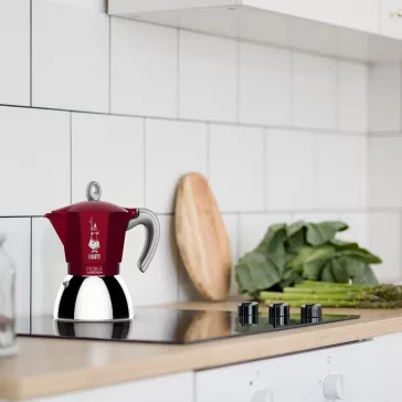   Bialetti Moka Induction kotyogós kávéfőző piros, 2 személyes