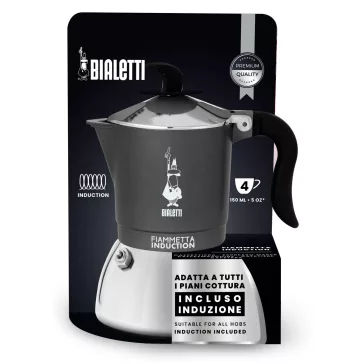   Bialetti Fiammetta Induction kotyogós kávéfőző antracit, 4 személyes