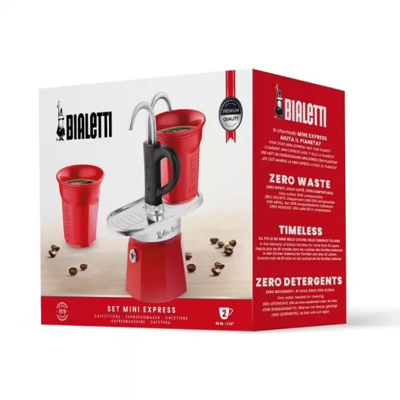 Bialetti piros Mini Express ajándék szett Bialetti piros Mini Express ajándék szett