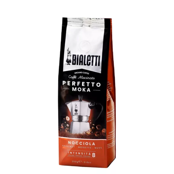 Bialetti Perfetto Moka Mogyoró ízesítésű őrölt kávé 250g Bialetti Perfetto Moka Mogyoró ízesítésű őrölt kávé 250g