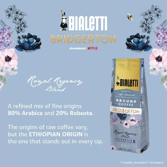 Bialetti - Bridgerton Royal Regency Blend őrölt kávé 250g Bialetti - Bridgerton Royal Regency Blend őrölt kávé 250g