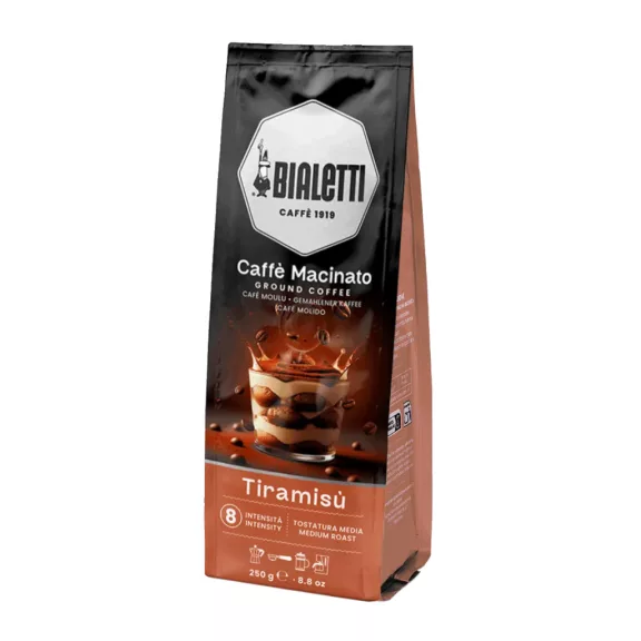 Bialetti Caffe Macinato Tiramisu ízesítésű őrölt kávé 250g Bialetti Caffe Macinato Tiramisu ízesítésű őrölt kávé 250g