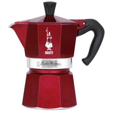 Bialetti Moka Express Deco Glamour piros kotyogós kávéfőző, 6 személyes