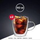 Bialetti Capri duplafalú üveg csésze 350ml, 2 db 