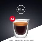 Bialetti Firenze duplafalú üveg csésze 80 ml, 2 db 
