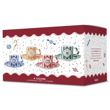 Bialetti Candyland espresso csésze szett tányérral 4db