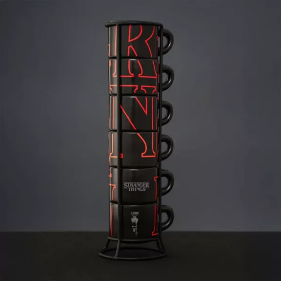 Bialetti Stranger Things espresso csésze szett állványban 6db Bialetti Stranger Things espresso csésze szett állványban 6db