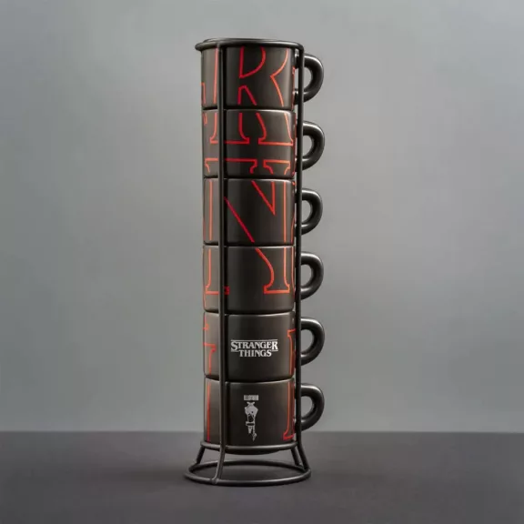 Bialetti Stranger Things espresso csésze szett állványban 6db Bialetti Stranger Things espresso csésze szett állványban 6db