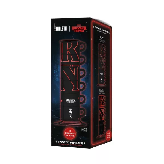Bialetti Stranger Things espresso csésze szett állványban 6db Bialetti Stranger Things espresso csésze szett állványban 6db