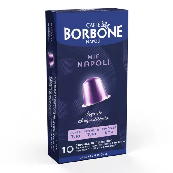 Caffé Borbone Mia Napoli Nespresso kompatibilis kávékapszula 10 db Caffé Borbone Mia Napoli Nespresso kompatibilis kávékapszula 10 db