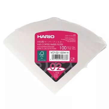 Hario V60 papírfilter, 2 adagos, 100db