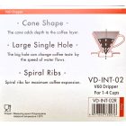 Hario V60 piros műanyag Dripper adagoló kanállal, 2 adagos