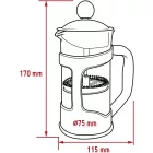 Nerthus French Press kávé és teafőző 350 ml, kék