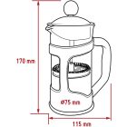 Nerthus French Press kávé és teafőző 350 ml, zöld