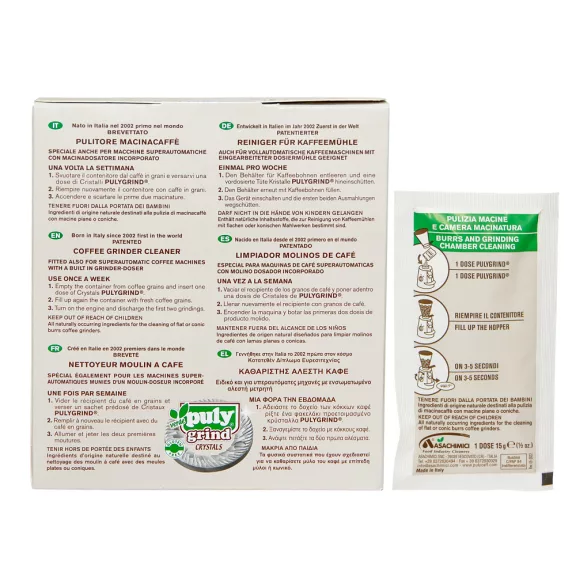 Puly Caff Grind ZÖLD kávédaráló tisztító kristály 15g Puly Caff Grind ZÖLD kávédaráló tisztító kristály 15g
