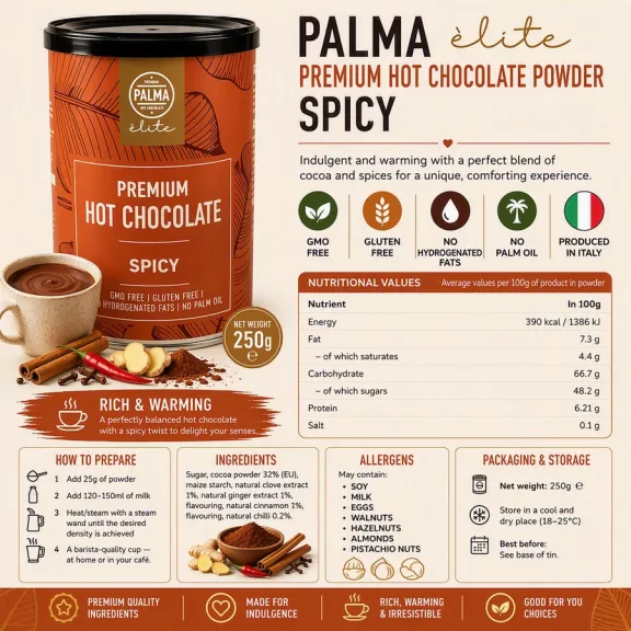 PALMA Élite forró csokoládé fűszeres 250g