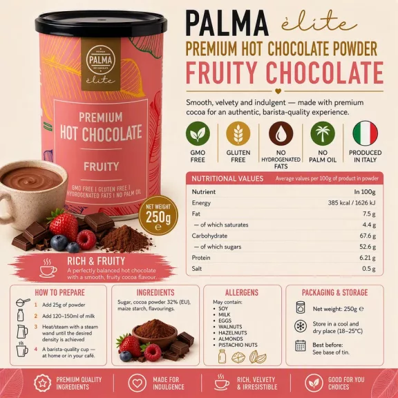 PALMA Élite forró csokoládé gyümölcsös 250g PALMA Élite forró csokoládé gyümölcsös 250g