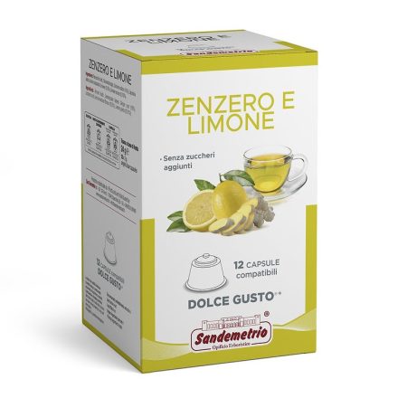 Sandemetrio gyömbér és citrom Dolce Gusto kompatibilis tea kapszula 12db