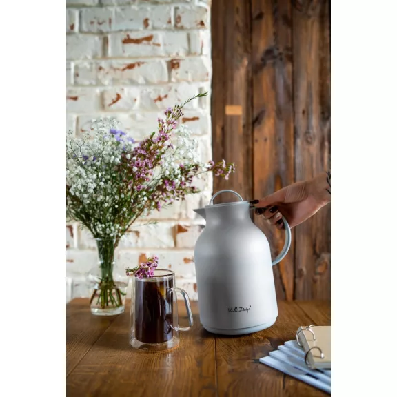 Vialli AMO 27787 termosz üvegbetéttel, szürke 1l