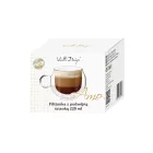 Vialli Design AMO 20276 duplafalú üveg bögre 220ml