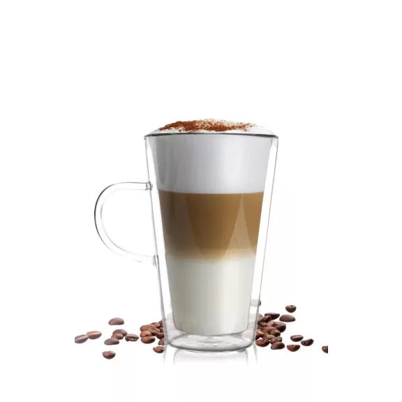 Vialli Design AMO 23024 duplafalú üveg lattés pohár 320ml Vialli Design AMO 23024 duplafalú üveg lattés pohár 320ml
