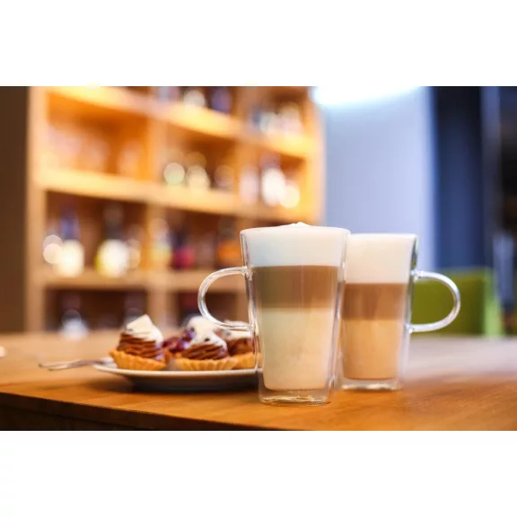 Vialli Design AMO 23024 duplafalú üveg lattés pohár 320ml Vialli Design AMO 23024 duplafalú üveg lattés pohár 320ml