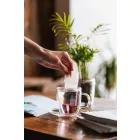 Vialli Design AMO 27565 duplafalú üveg csésze tányérral 250 ml, 2 db