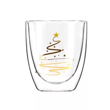   Vialli Design AMO XMASS duplafalú üveg csésze szett 320 ml