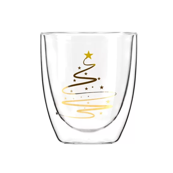 Vialli Design AMO XMASS duplafalú üveg csésze szett 320 ml Vialli Design AMO XMASS duplafalú üveg csésze szett 320 ml