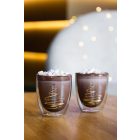 Vialli Design AMO XMASS duplafalú üveg csésze szett 250 ml