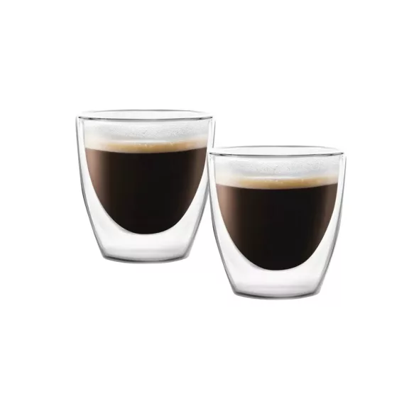 Vialli Design AMO 5837 duplafalú üveg espresso csésze 80 ml, 2 db Vialli Design AMO 5837 duplafalú üveg espresso csésze 80 ml, 2 db