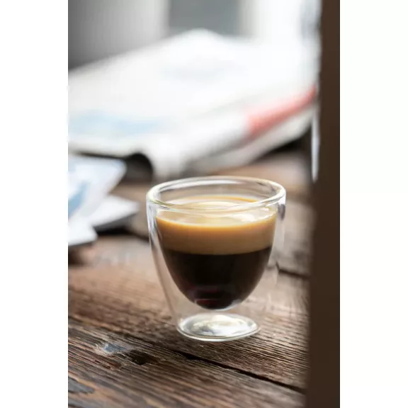 Vialli Design AMO 5837 duplafalú üveg espresso csésze 80 ml, 2 db Vialli Design AMO 5837 duplafalú üveg espresso csésze 80 ml, 2 db