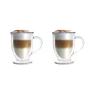 Vialli Design AMO 6421 duplafalú üveg bögre 250ml, 2 db