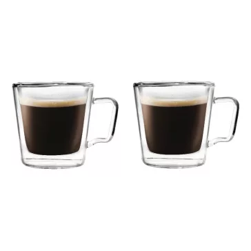   Vialli Design DIVA 6407 duplafalú üveg espresso csésze 80 ml, 2 db