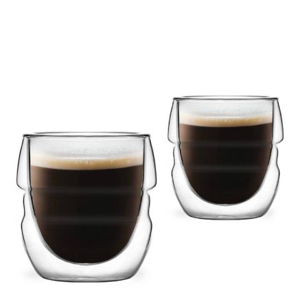 Vialli Design SFERICO duplafalú üveg espresso csésze 70 ml, 2 db