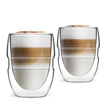   Vialli Design SFERICO 7961 duplafalú üveg csésze 300 ml, 2 db